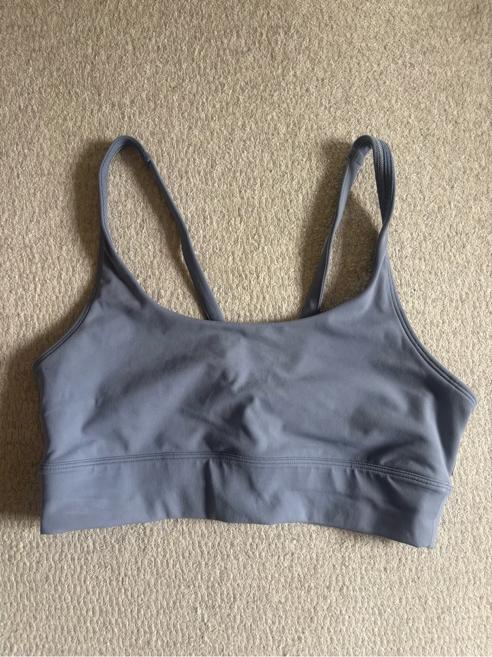 Vuori Slate Blue Light Support Scoop-Neck Sports Bra